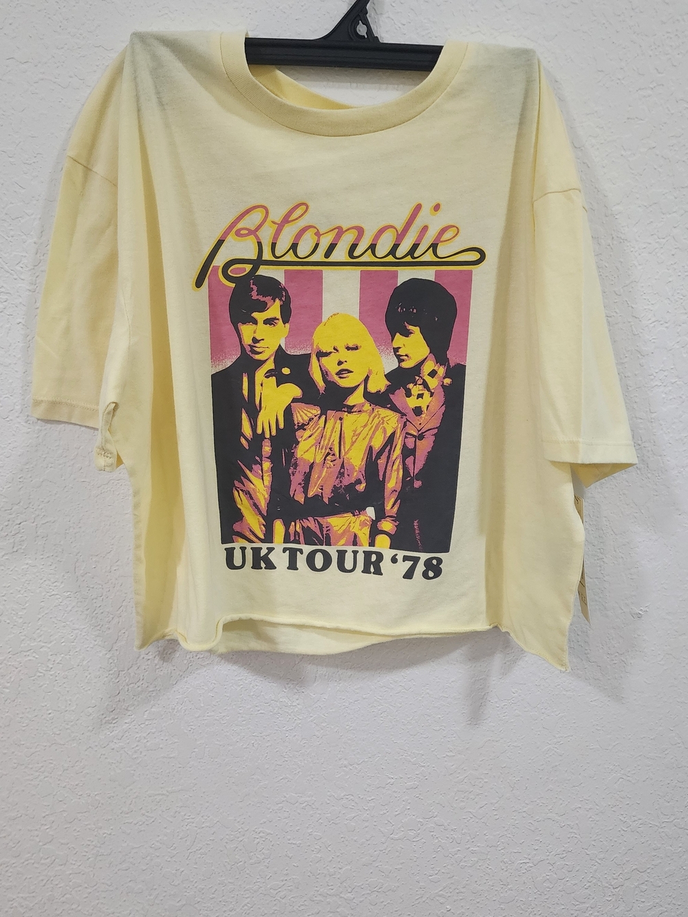 No Boundaries Pale Yellow Blondie UK Tour Graphic Tee